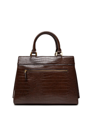 Guess Дамска чанта Katey Croc Luxury Satchel HWCB84 94260 Кафяв - Mera.bg