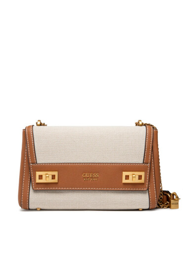 Guess Дамска чанта Katey Flap Shoulder Bag HWHA78 70190 Бежов - Mera.bg