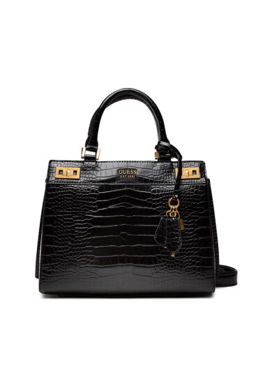 Guess Дамска чанта Katey Croc Luxury Satchel HWCB84 94260 Черен - Mera.bg