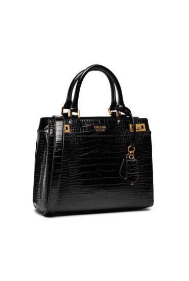 Guess Дамска чанта Katey Croc Luxury Satchel HWCB84 94260 Черен - Mera.bg