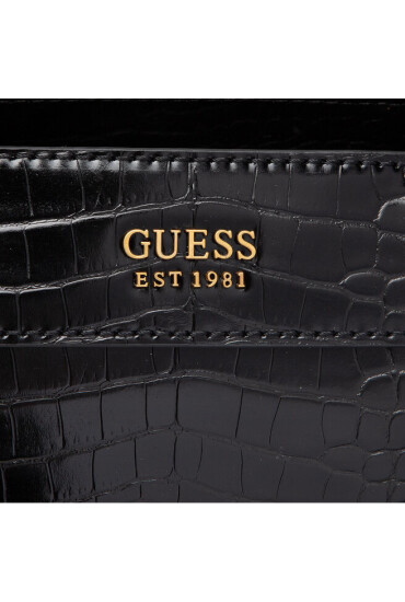 Guess Дамска чанта Katey Croc Luxury Satchel HWCB84 94260 Черен - Mera.bg