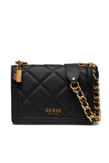 Guess Дамска чанта Abey Crossbody Flap HWQB85 58210 Черен - Mera.bg