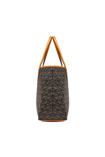Guess Дамска чанта Vikky (SV) HWSV69 95240 BLACK LOGO/COGNAC - Mera.bg