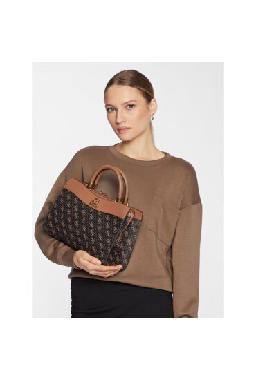 Guess Дамска чанта Nell Logo (QB) HWQB87 35060 Черен - Mera.bg