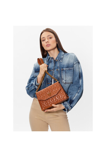 Guess Дамска чанта Elenia (QB) HWQB86 77210 Кафяв - Mera.bg