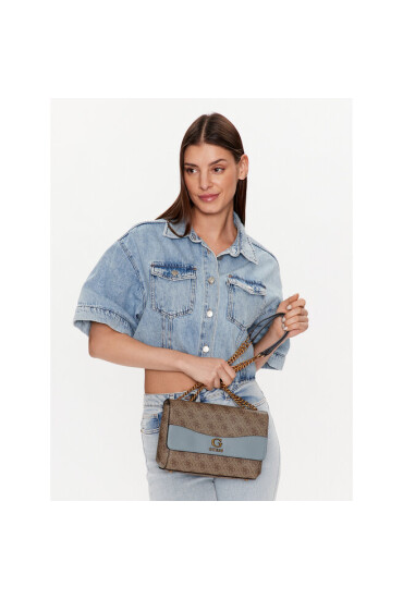 Guess Дамска чанта Nell Logo (SB) HWSB87 35210 Кафяв - Mera.bg