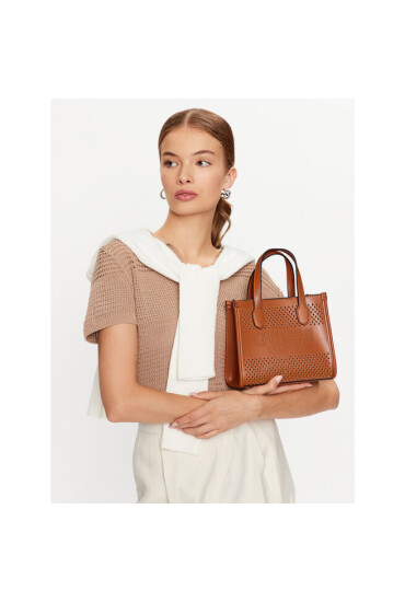 Guess Дамска чанта Katey Perf (WH) Mini Bags HWWH87 69760 Кафяв - Mera.bg