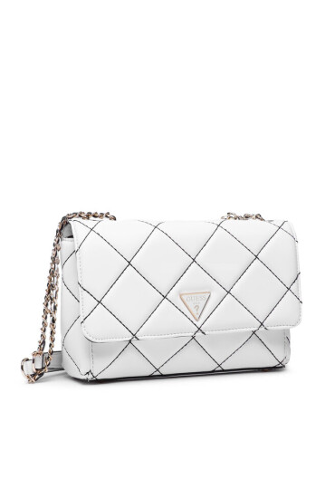 Guess Дамска чанта Cessily Convertible Xbody Flap HWQC76 79210 WHITE MULTI - Mera.bg