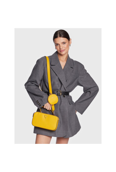 Guess Дамска чанта Eco Alexie (EVG) Mini HWEVG8 73772 Жълт - Mera.bg