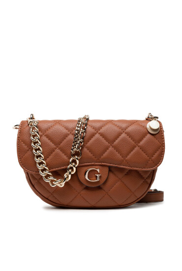 Guess Дамска чанта Gillian Crossbody Flap HWQG83 94210 Кафяв - Mera.bg