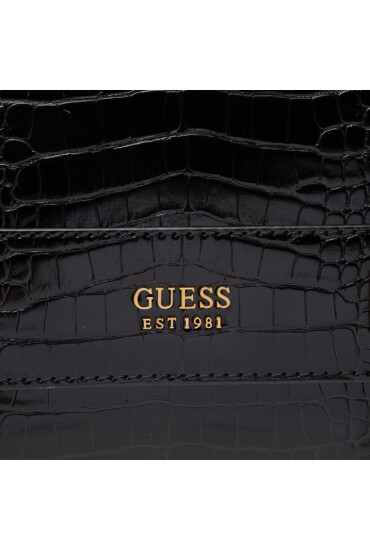 Guess Дамска чанта Katey Croc Flap Shoulder Bag HWCB8494190 Черен - Mera.bg