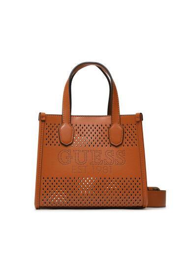 Guess Дамска чанта Katey Perf (WH) Mini Bags HWWH87 69760 Кафяв - Mera.bg