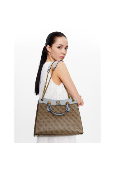 Guess Дамска чанта Nell Logo (SB) HWSB87 35070 Кафяв - Mera.bg