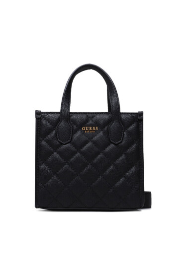 Guess Дамска чанта Silvana (QC) Mini Bags HWQC86 65770 Черен - Mera.bg