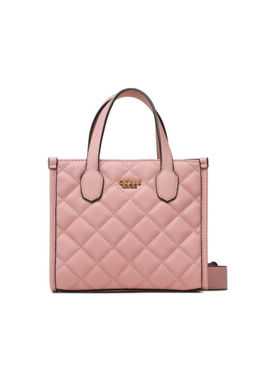 Guess Дамска чанта Silvana (QC) Mini Bags HWQC86 65770 Розов - Mera.bg