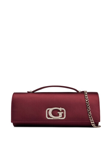 Guess Дамска чанта Zalina Mini HWSE93 50720 Бордо - Mera.bg