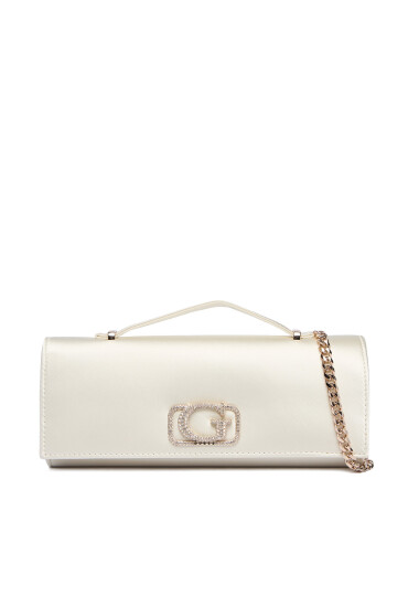Guess Дамска чанта Zalina Mini HWSG93 50720 Екрю - Mera.bg