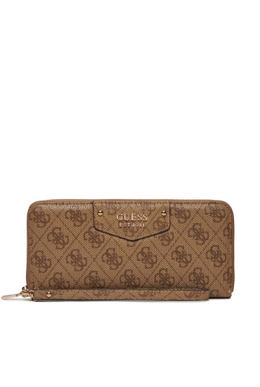 Guess Голям дамски портфейл Eco Brenton (EBG) Slg SWEBG8 39046 Бежов - Mera.bg
