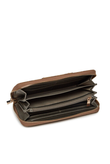 Guess Голям дамски портфейл Eco Brenton (EBG) Slg SWEBG8 39046 Бежов - Mera.bg