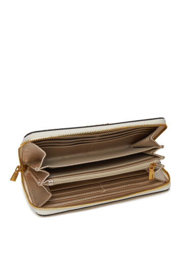 Guess Голям дамски портфейл Laurel (CX) Slg SWCX85 00460 Екрю - Mera.bg