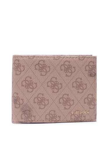 Guess Голям мъжки портфейл Vezzola (4G Logo Basique) SMVEZL LEA24 Кафяв - Mera.bg