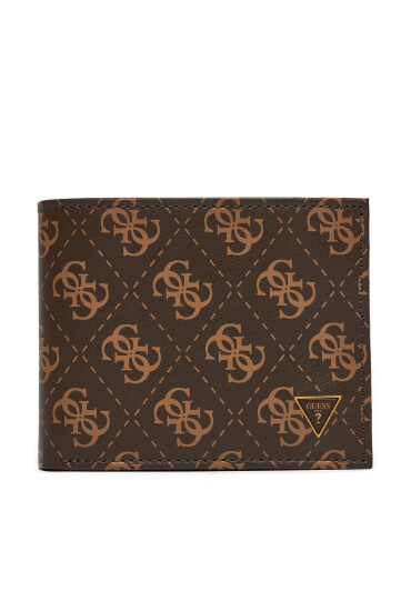 Guess Голям мъжки портфейл SMVELE LEA24 Кафяв - Mera.bg