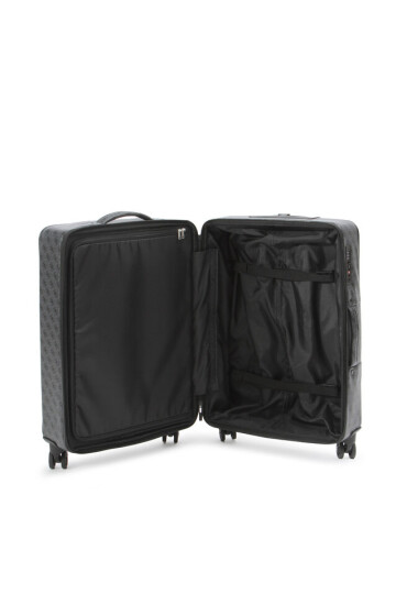 Guess Голям куфар Vezzola Travel TMVZLS P3302 Черно родиево покритие - Mera.bg