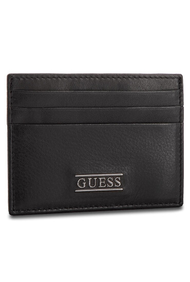 Guess Калъф за кредитни карти New Boston Card Case SM2420 LEA25 Черен - Mera.bg