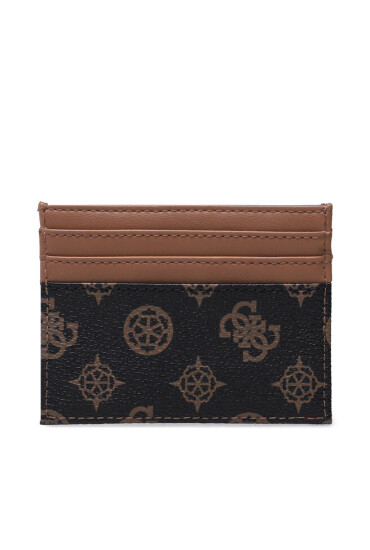 Guess Калъф за кредитни карти Peony Slg SMPEON LEA25 Кафяв - Mera.bg