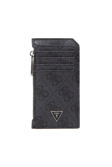 Guess Калъф за кредитни карти Vezzola Smart C.C. W Zipper SMEVZL LEA76 BLA - Mera.bg