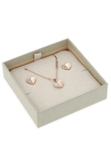 Guess Комплект колие и обеци Lovely JUBS03 188JW RG - Mera.bg