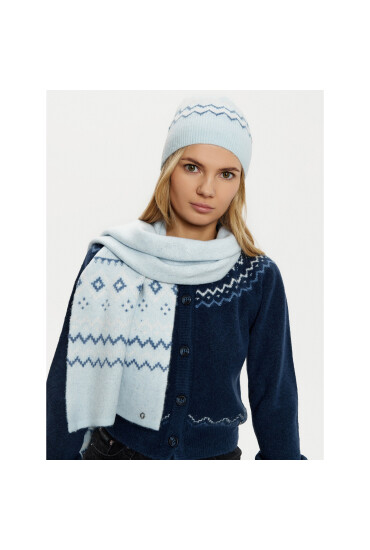 Guess Комплект шал и шапка W5PZ18 Z3LQ0 Син - Mera.bg