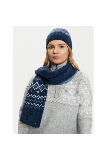 Guess Комплект шал и шапка W5PZ18 Z3LQ0 Тъмносин - Mera.bg