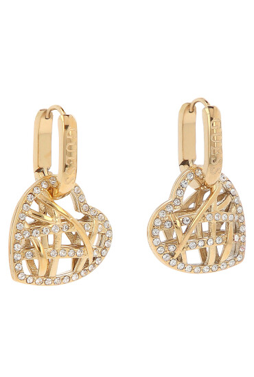 Guess Обици Heart Cage JUBE03 098JW Позлатено с жълто злато - Mera.bg