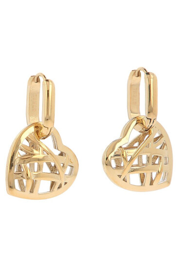 Guess Обици Heart Cage JUBE03 098JW Позлатено с жълто злато - Mera.bg