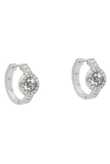 Guess Обици Huggie Me JUBE03 138JW Сребърно родиево покритие - Mera.bg