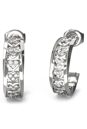 Guess Обици JUBE04 603JW Сребрист - Mera.bg