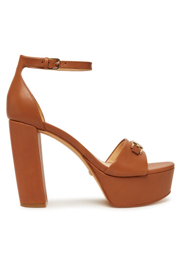 Guess Сандали FLJSET LEA03 Кафяв - Mera.bg
