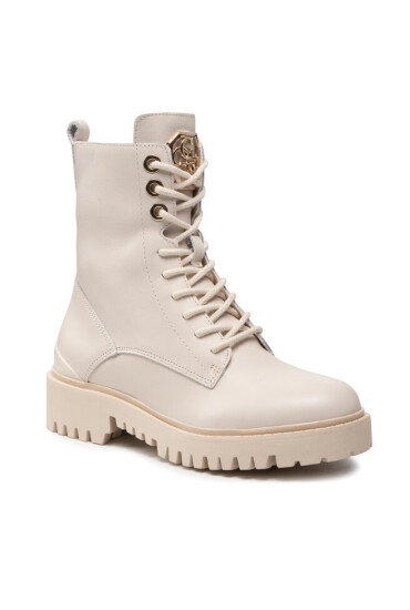 Guess Туристически oбувки Olone FL7OLO LEA10 IVORY - Mera.bg