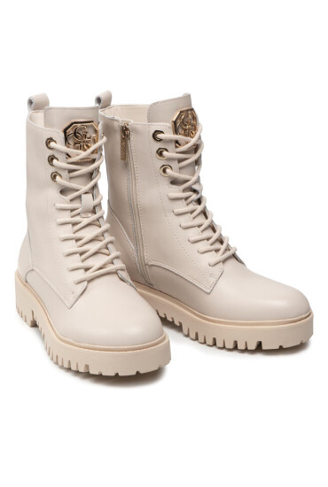 Guess Туристически oбувки Olone FL7OLO LEA10 IVORY - Mera.bg