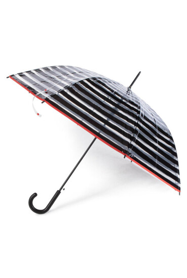 Happy Rain Чадър Long Ac 40985 Clear Black/Red Stripes - Mera.bg