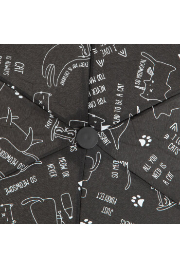 Happy Rain Чадър Ultra Mini Cats 43405 Черен - Mera.bg