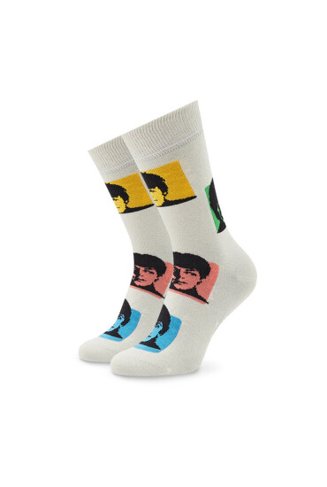 Happy Socks Дълги чорапи unisex The Beatles BEA01-1300 Бежов - Mera.bg