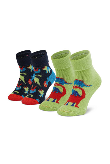 Happy Socks Комплект 2 чифта дълги чорапи детски KDIN45-6500 Цветен - Mera.bg