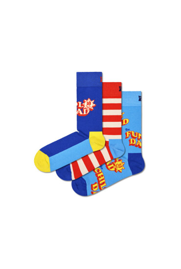 Happy Socks Комплект 3 чифта дълги чорапи мъжки XFOT08-6300 Цветен - Mera.bg