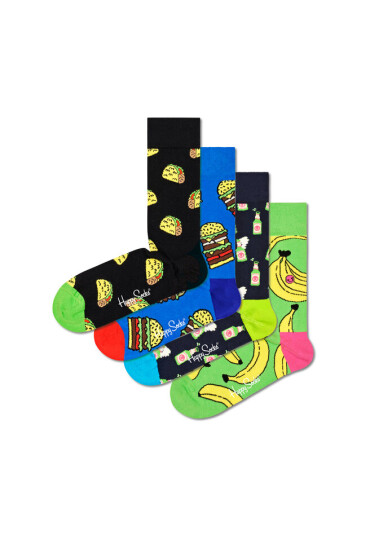 Happy Socks Комплект 4 чифта дълги чорапи унисекс XYUM09-0200 Цветен - Mera.bg