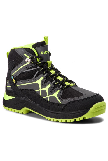 Hi-Tec Туристически Miko Mid Wp Teen AVSAW17-HT-01 Black/Dark Grey/Lime - Mera.bg