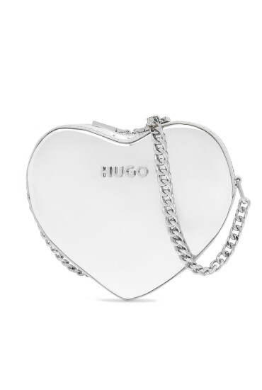 HUGO Дамска чанта Love Crossbody-L 50536119 Сребрист - Mera.bg