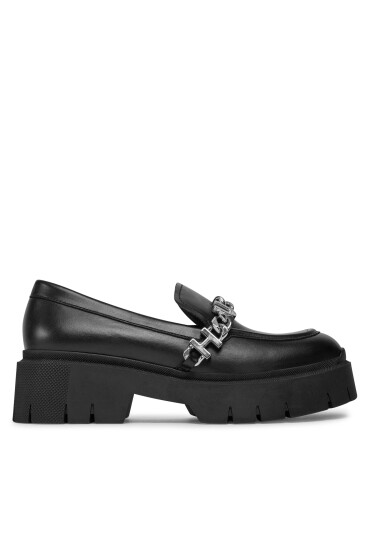 HUGO лоуфъри с дебела подметка Kris Loafer Broch 50513483 Черен - Mera.bg
