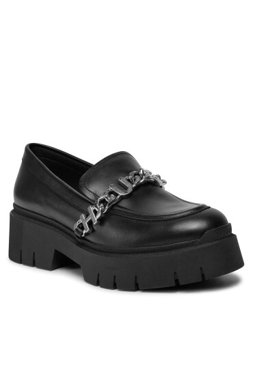 HUGO лоуфъри с дебела подметка Kris Loafer Broch 50513483 Черен - Mera.bg